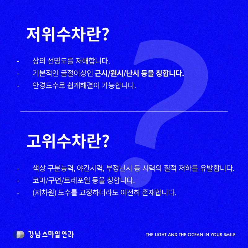 [시력교정술의 비밀] 근시 난시만 없애는 게 중요한 게 아니라구요? (Feat.고위수차와 저위수차) 사진 2