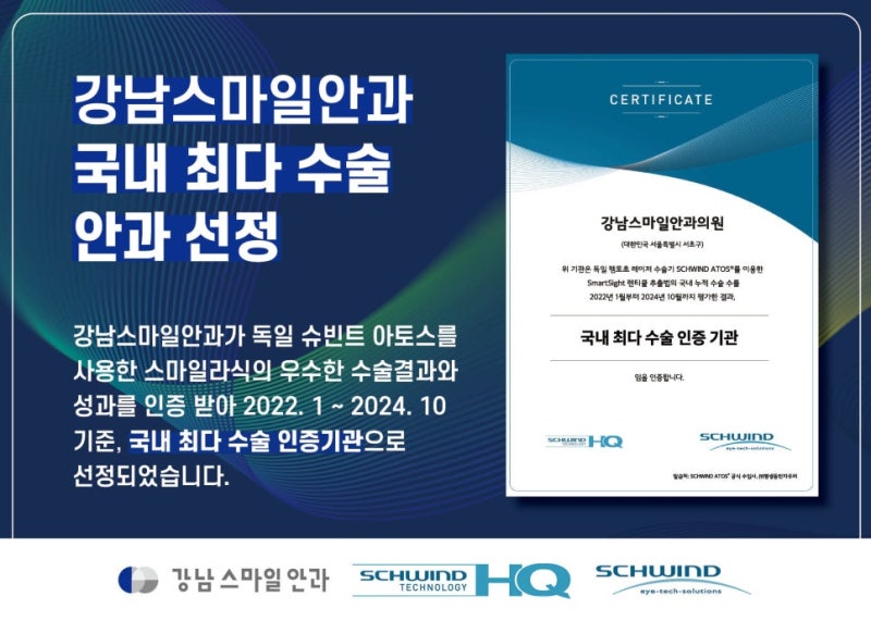 スマイルレーシック成功を左右する基準とは？江南スマイル眼科